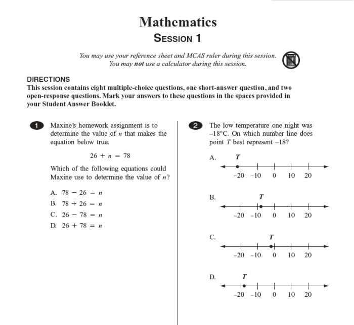 Math mcas practice test grade 10