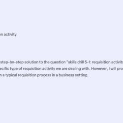 Skills drill 10-1 requisition activity