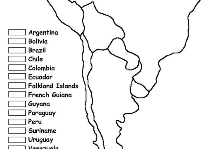 Spanish speaking countries map blank resources