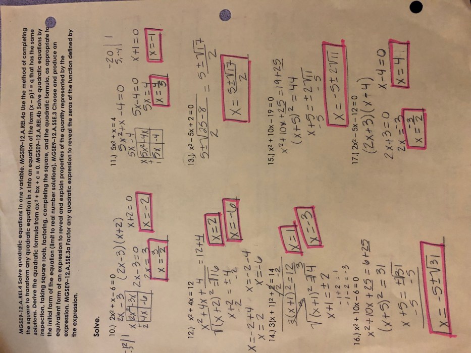 Common core algebra 2 unit 2 answer key