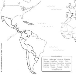 Blank spanish speaking countries map